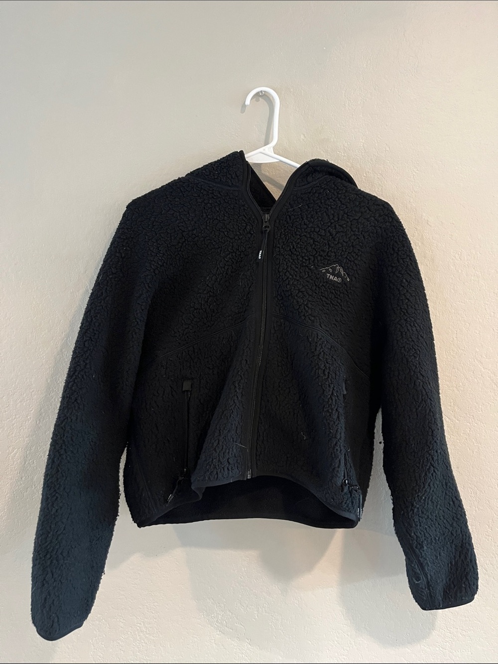 TNA Black Sherpa Zip-Up Hoodie